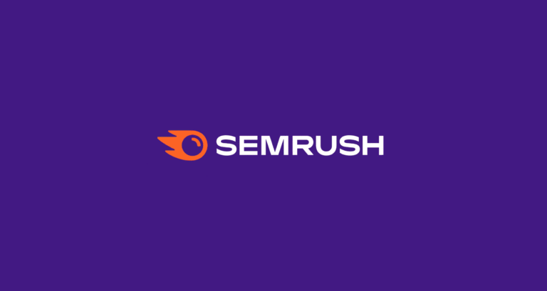 Semrush wordmark against purple background, various screenshots of Semrush Twitter (X) posts